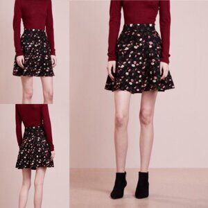 Club Monaco Cyella Floral Knit A-Line Skirt Size Medium